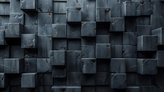 A visually rich image of interconnected blue cubes showcasing complexity and texture in a cohesive composition