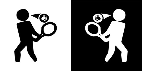 Illustration vector graphics of tennis icon