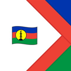 New Caledonia Flag Abstract Background Design Template. New Caledonia Independence Day Banner Social Media Post. Cartoon