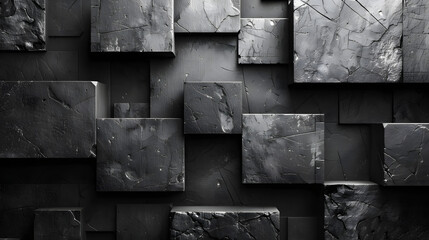 This image shows a structured layout of black cubes creating a geometric pattern