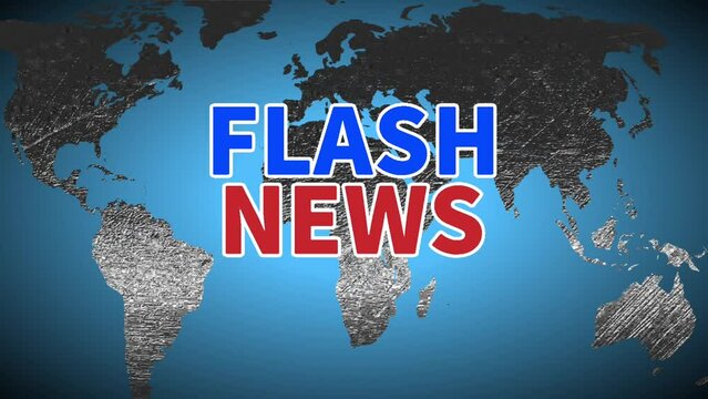 News, flash News, breaking News, world map background News, latest news intro,