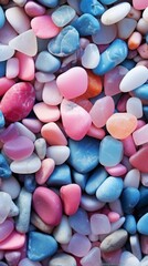 Fototapeta na wymiar Colorful Stones, Pebbles, Super Macro Photography