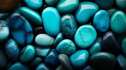 Turquoise Stones, Pebbles, Super Macro Photography