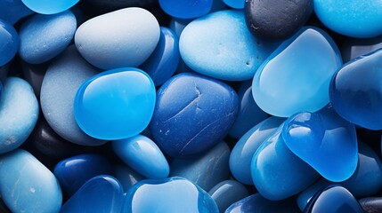 Blue Stones, Pebbles, Super Macro Photography