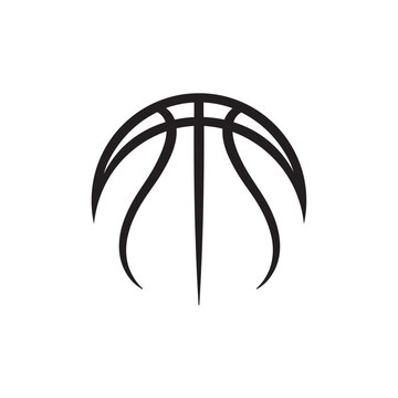 Silhouette basketball logo symbol design vector