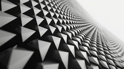 Obraz premium Black white dark gray abstract background. Geometric pattern shape. Line triangle polygon angle. Gradient. Shadow. Matte. 3d effect. Rough grain grungy. Design. Template. Presentation.