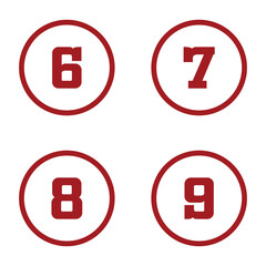 Numbers icon set on white background.  Template illustration vector elements for web design or study posters. EPS 10
