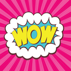 Speech Bubble in Pop-Art Style. Comic starburst pattern.