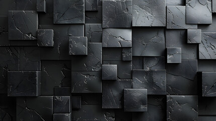 This image features dark, textured cubes configured in a 3D pattern, providing a modern and abstract aesthetic