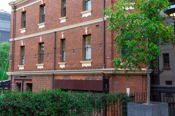 Sydney Rocks precinct on the shore of Sydney Harbour historical architecture from the first fleet...