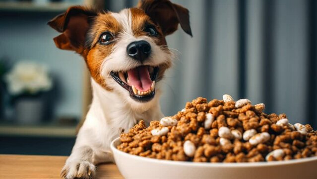 Canine nourishment, mealtime joy dog feeding