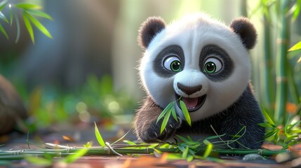 panda in the forest