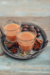 Traditional indian drink - masala tea - 764037120