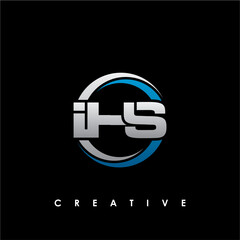 IHS Letter Initial Logo Design Template Vector Illustration