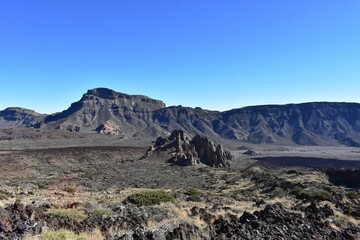 Los Roques de García dans la Caldeira de las Cañadas au cœur du parc national du Teide à Ténérife dans les îles Canaries