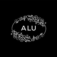 Fototapeta na wymiar ALU logo design template vector. ALU Business abstract connection vector logo. ALU icon circle logotype. 
