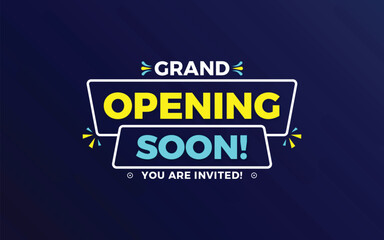 Grand opening sale poster, sale banner design template with 3d editable text effect