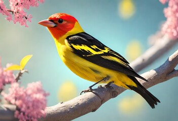 Obraz premium robin on branch