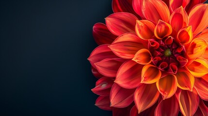Dahlia flower design for autumn season. With room to add your own text.