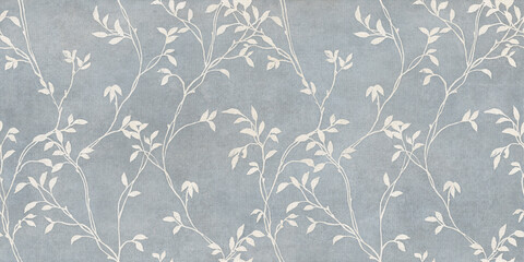 Floral pattern with leaves and marble.