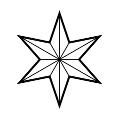 black vector star icon on white background