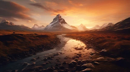 Fototapeten Asgard world of the gods - home of the Aesir - cloud landscape © SULAIMAN