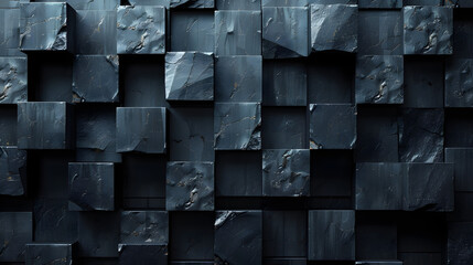 A set of monochrome cubes with a rugged texture gives an edgy and modern look to an ordinary geometric shape