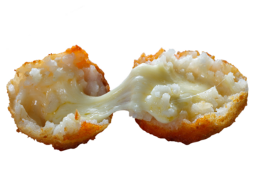 Fried rice balls. Traditional from Brazil where it is called Bolinho de arroz.