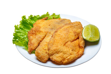 Breaded and fried fish fillet
