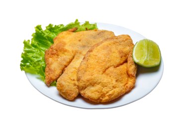 Breaded and fried fish fillet