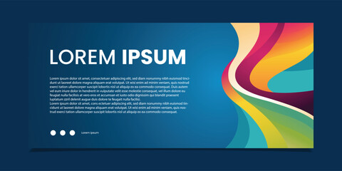 BANNER BACKGROUND ABSTRACT FULL COLOR TEMPLATE VECTOR