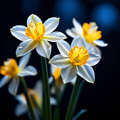  Spring  composition of daffodil flowers  - 764046728