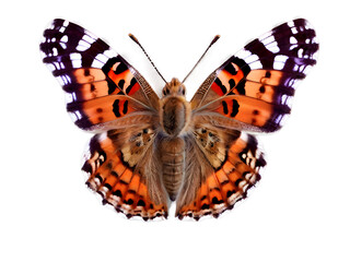 Colourful Painted Lady Butterfly On A Transparent PNG Background