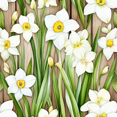  Spring  composition of daffodil flowers  - 764047368