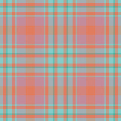 Plaid seamless pattern. Check fabric texture. Vector textile print.