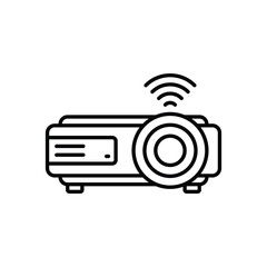 Thin Line Projector vector icon