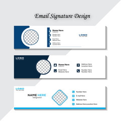 Email Signature Design, Business email signature with 3 Types Design.