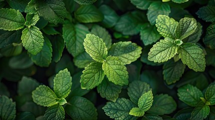 Nature's Bounty: Lush Green Leaves Aplenty, Symbolizing Growth, Freshness, and Vitality in this Stunning Image