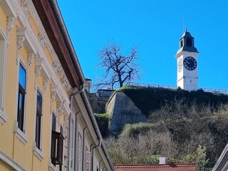 Petrovaradin with fort clock, Novi Sad, Serbia