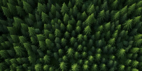 tree tops of a green forest bird's eye view Generative AI - obrazy, fototapety, plakaty