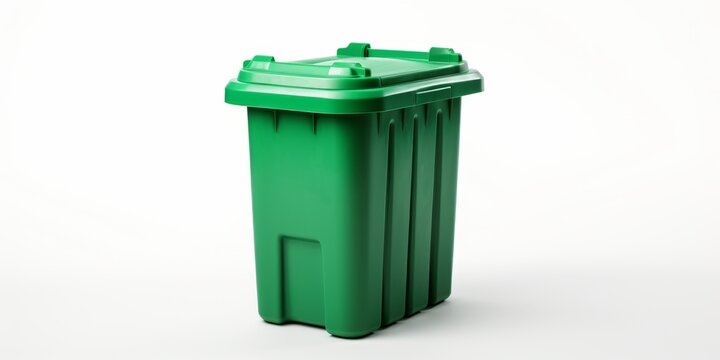 trash can on white background Generative AI