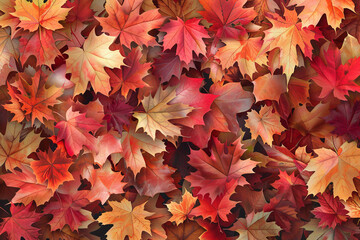 Naklejka na ściany i meble Autumn maple leaves foliage for background