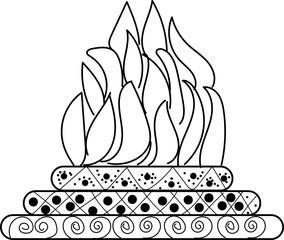 Hindu Wedding Clip Art Vector Image