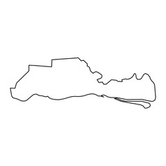 Tien Giang province map, administrative division of Vietnam. Vector illustration.