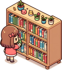 bookshelf - 책장. Generative AI