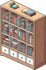 bookshelf - 책장. Generative AI