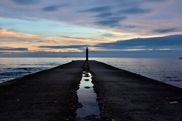 pier at sunset