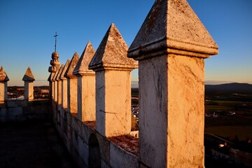 Tower ramparts in sunset light