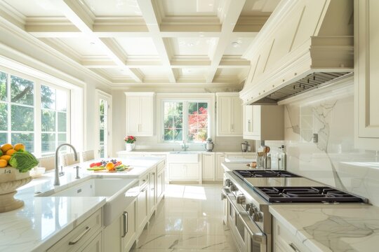 Kitchen interior in new luxury home.