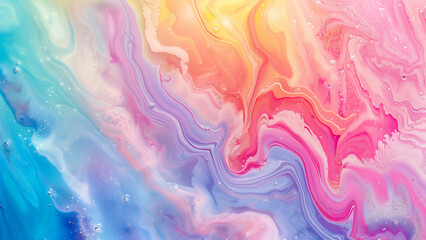 Fototapeta premium Spectrum Swirl: A Rainbow-Colored Marble Texture